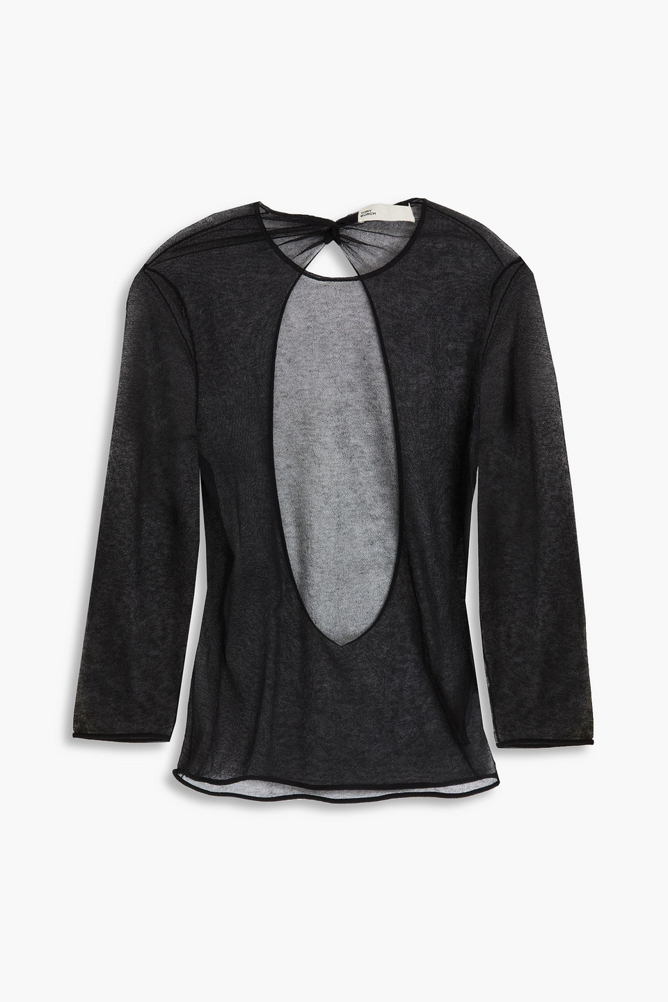 Open-back cotton-blend top