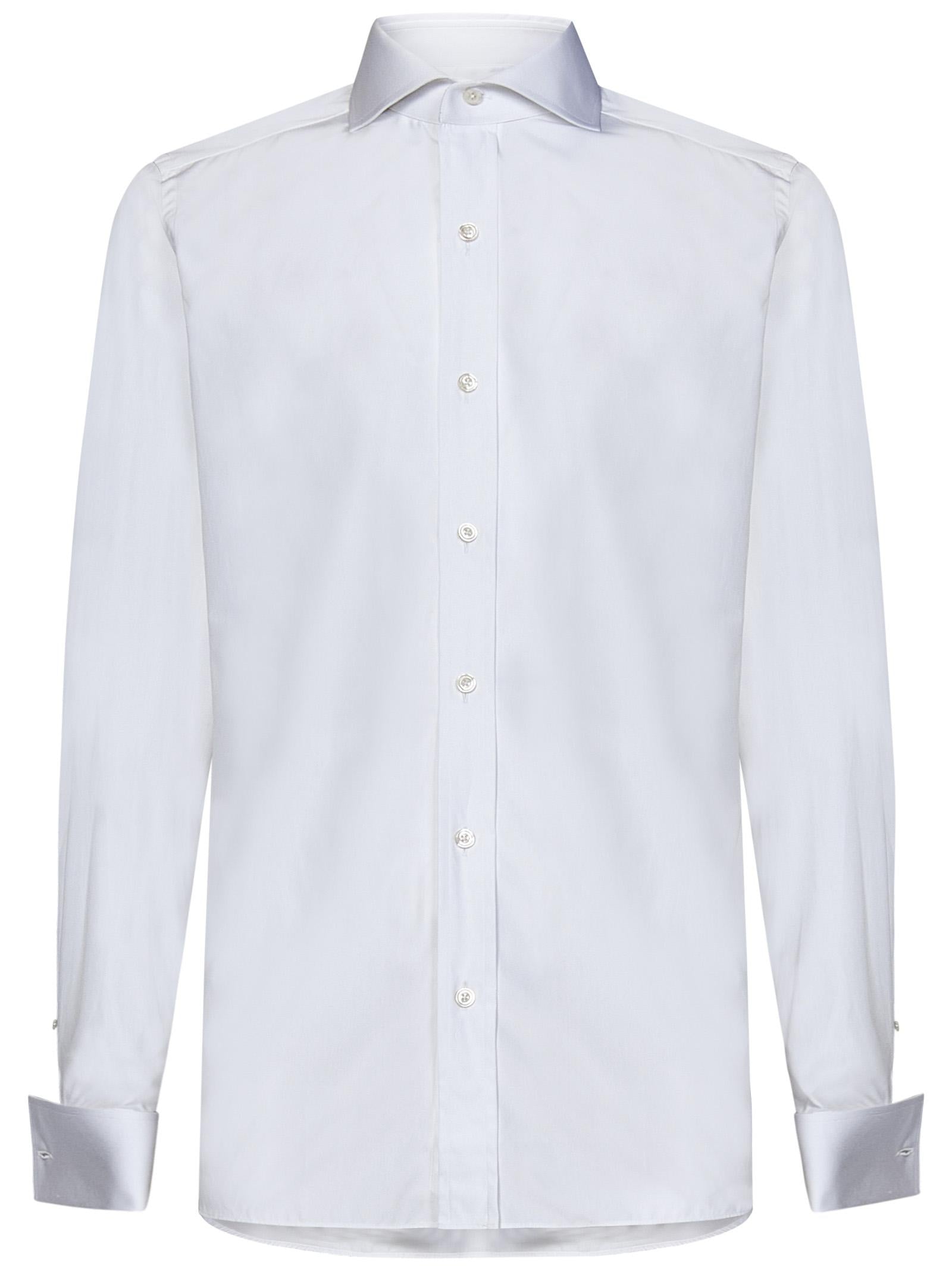 French Cuff Cotton Shirt — White