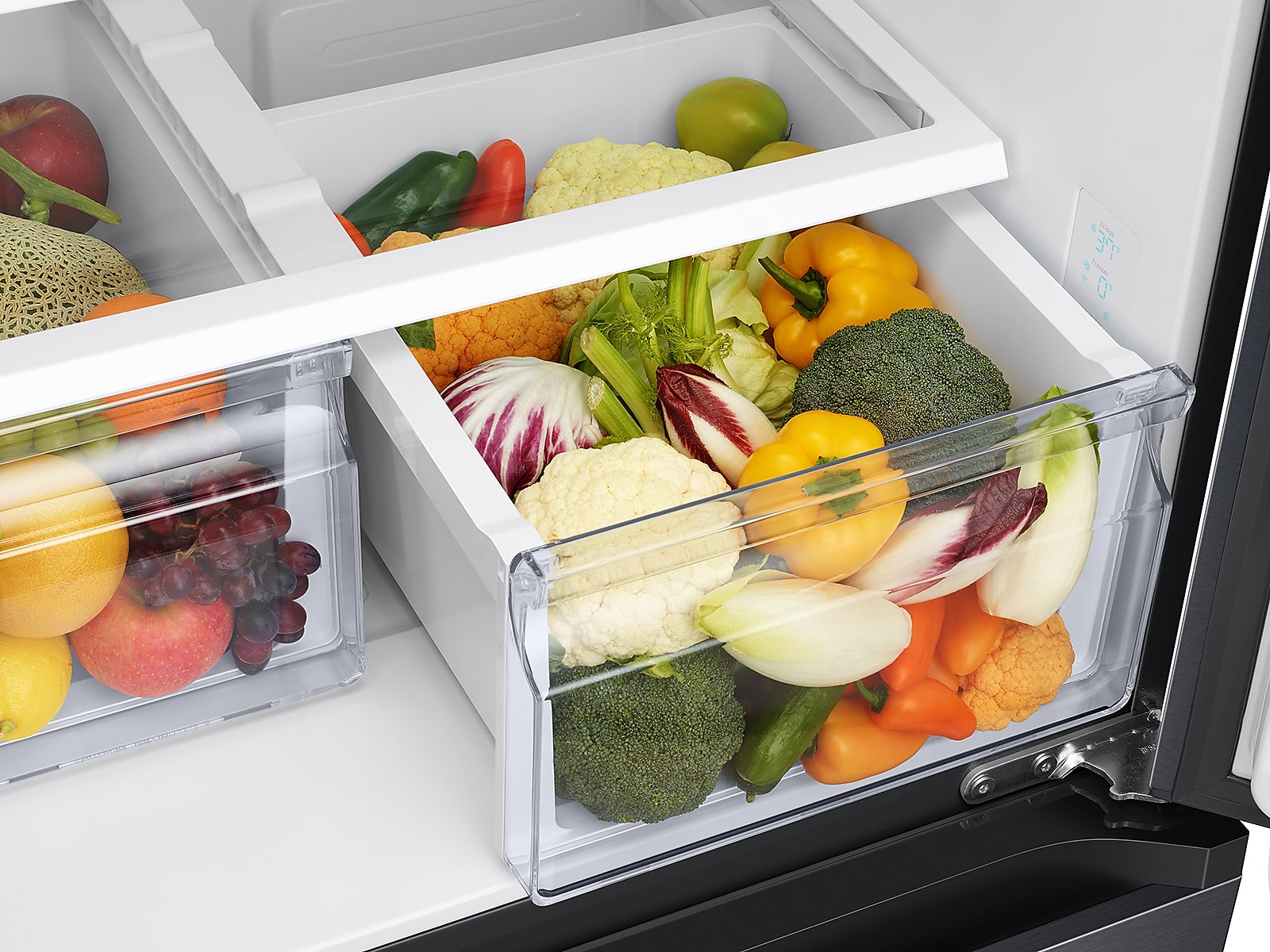 19.5 cu. ft. Smart 3-Door French Door Refrigerator in Black(RF20A5101B1/AA)