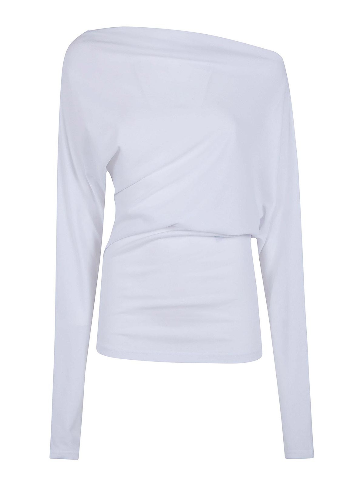 Ann Demeulemeester - roos asymmetric long sleeve stretch top