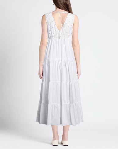 Woman Maxi dress White Size 4 Cotton, Polyester