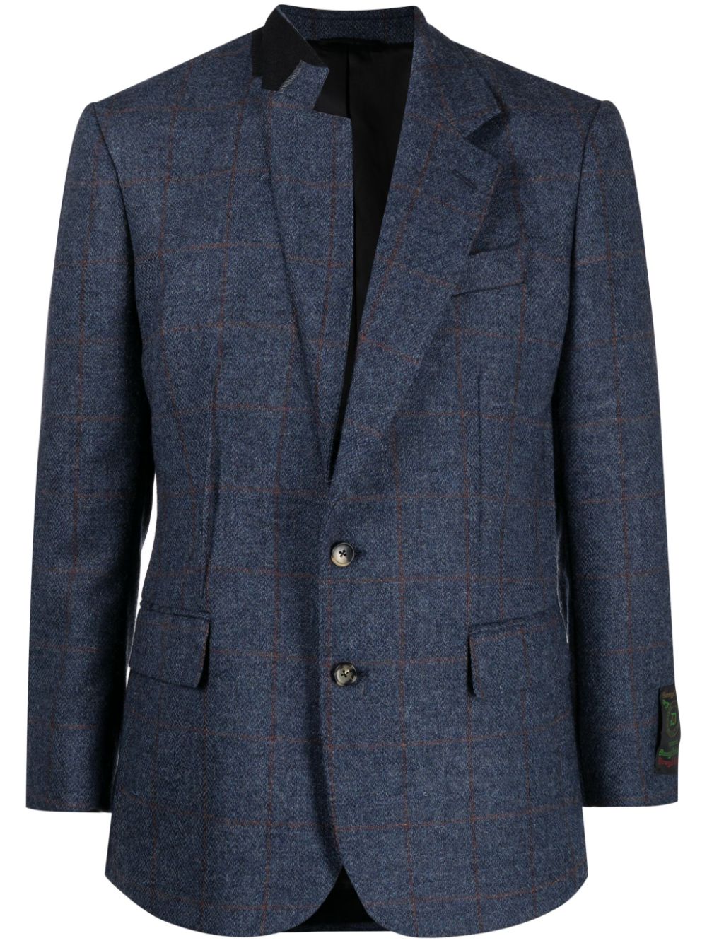 Darts asymmetric single-breasted blazer - Blue
