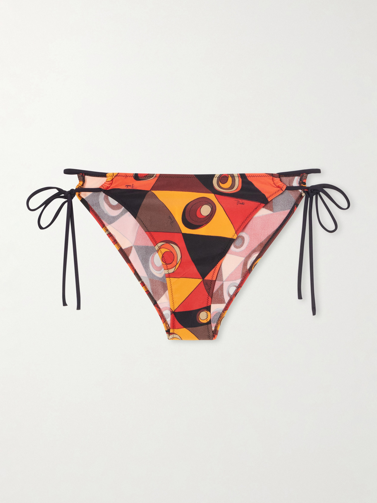 Printed Bikini Briefs - Orange