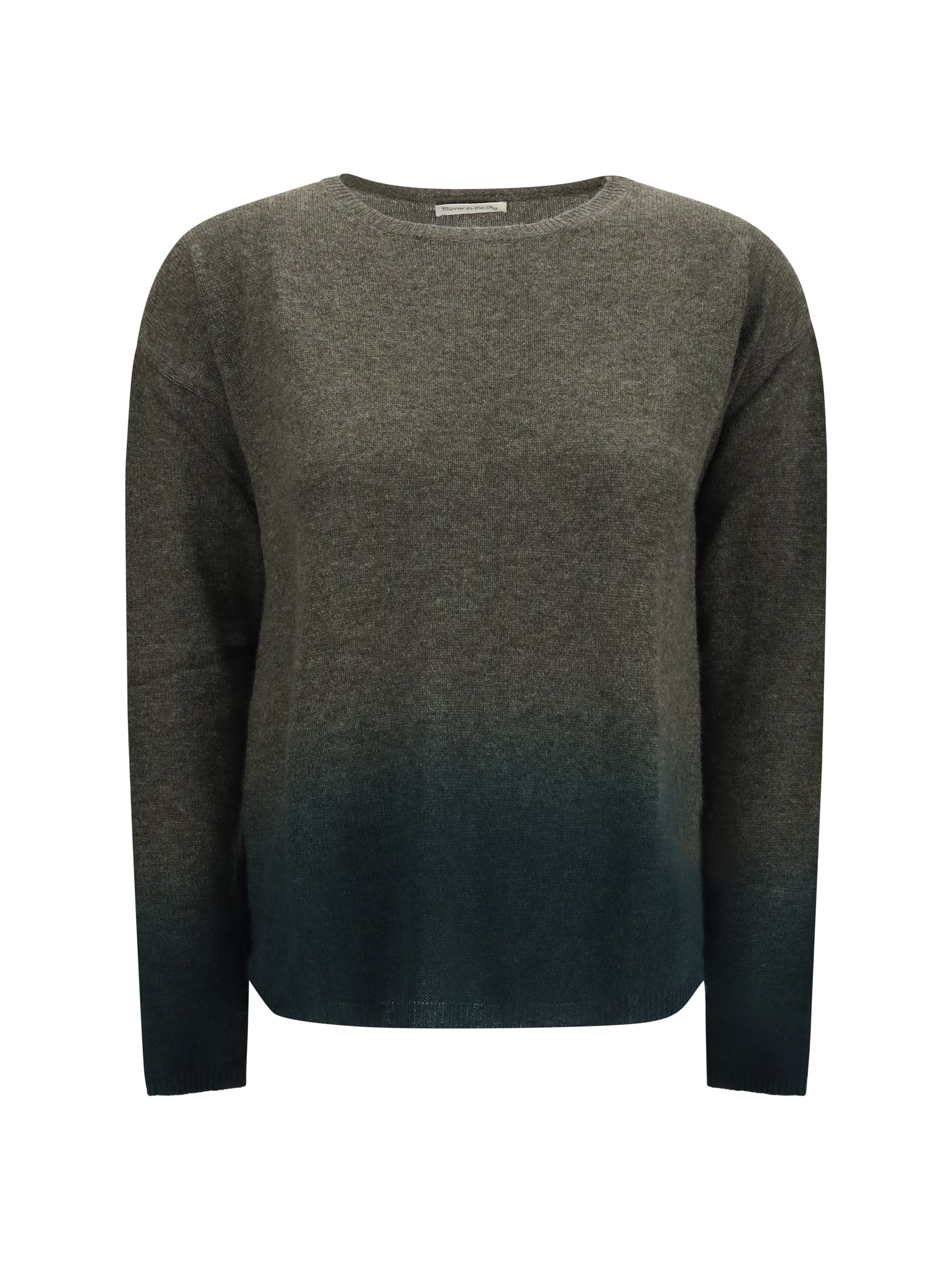 Gradient Dyed Cashmere Sweater — Green