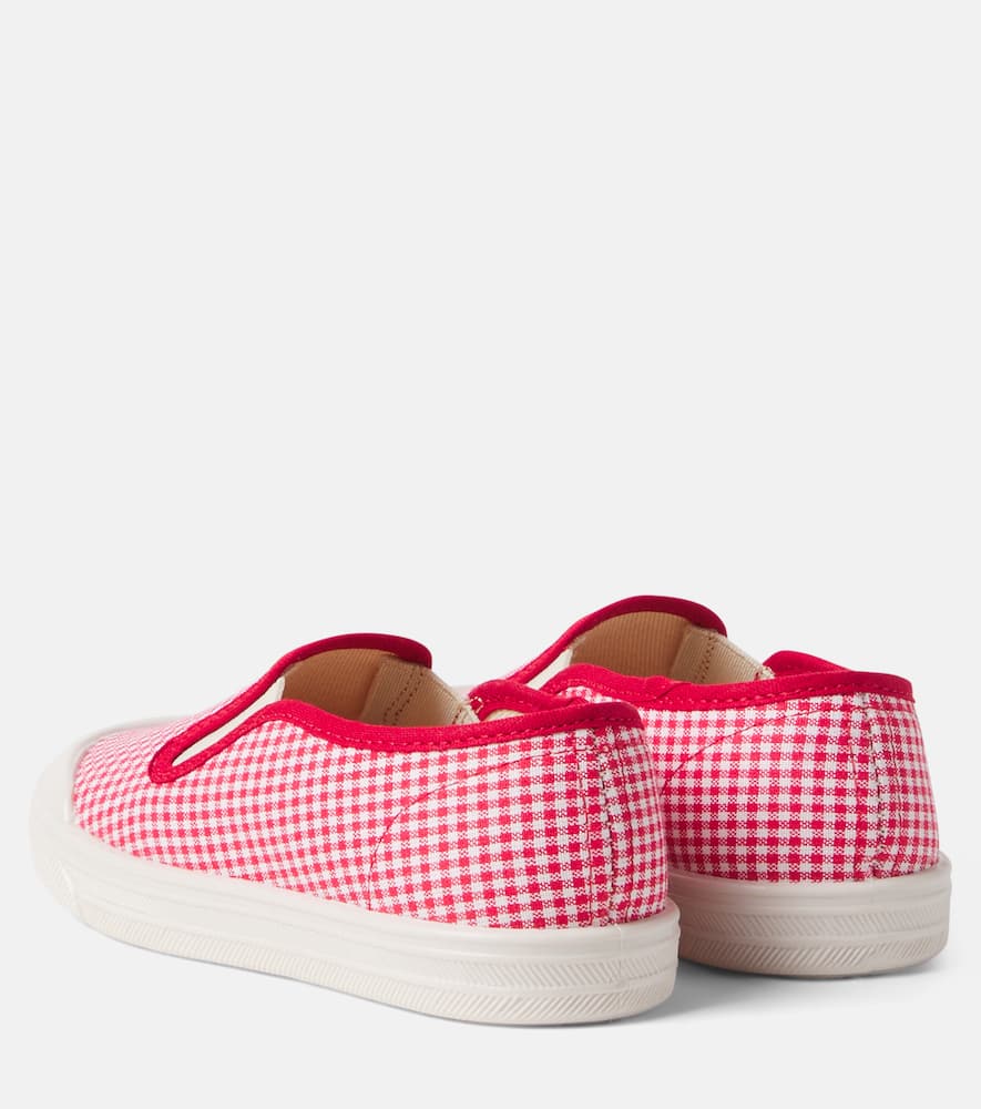 PèPè Checked embroidered slip-on sneakers