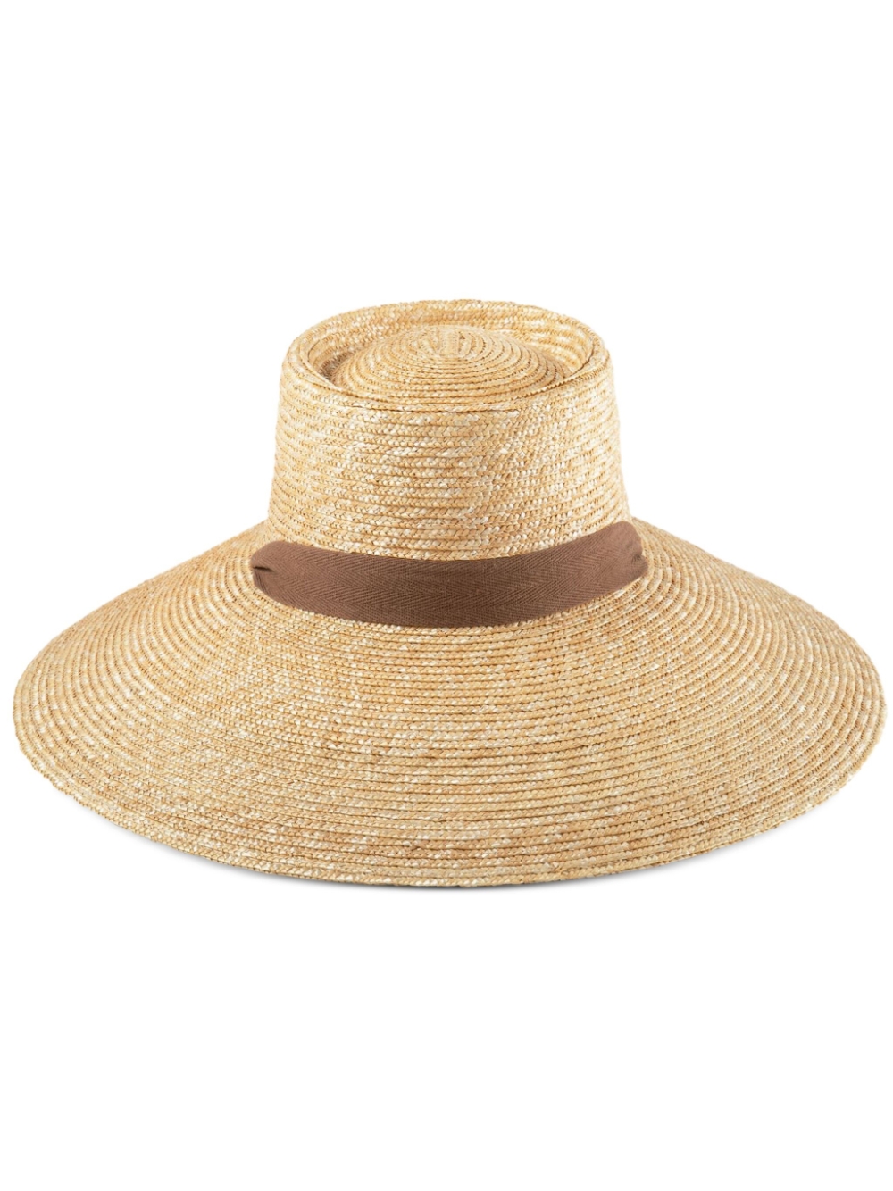 Interwoven-design sun hat - Neutrals