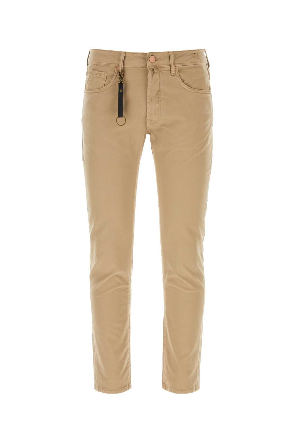 Stretch Cotton Trousers — Beige