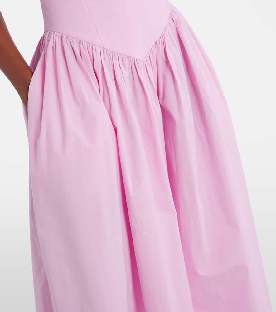 Open-back cotton maxi dress