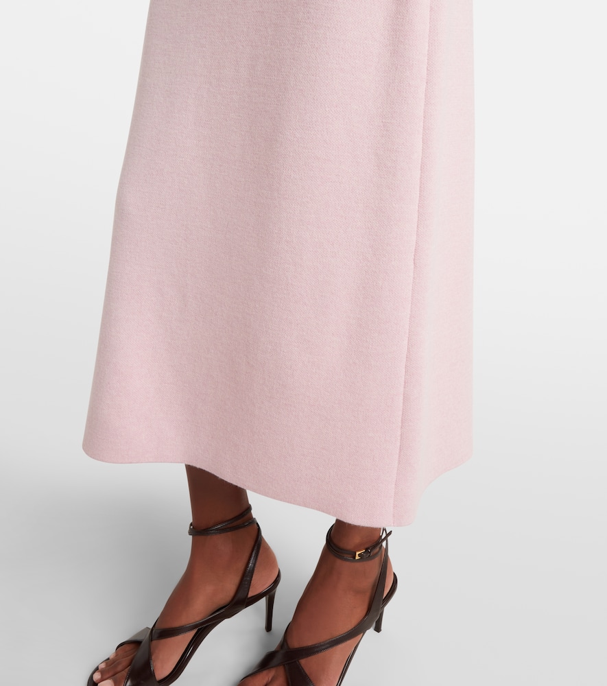 Patri knitted wool midi skirt