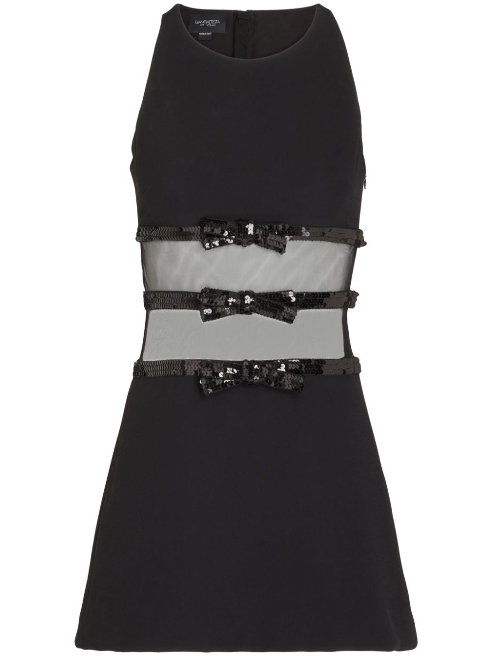 Bow detailing sleeveless dress - Black