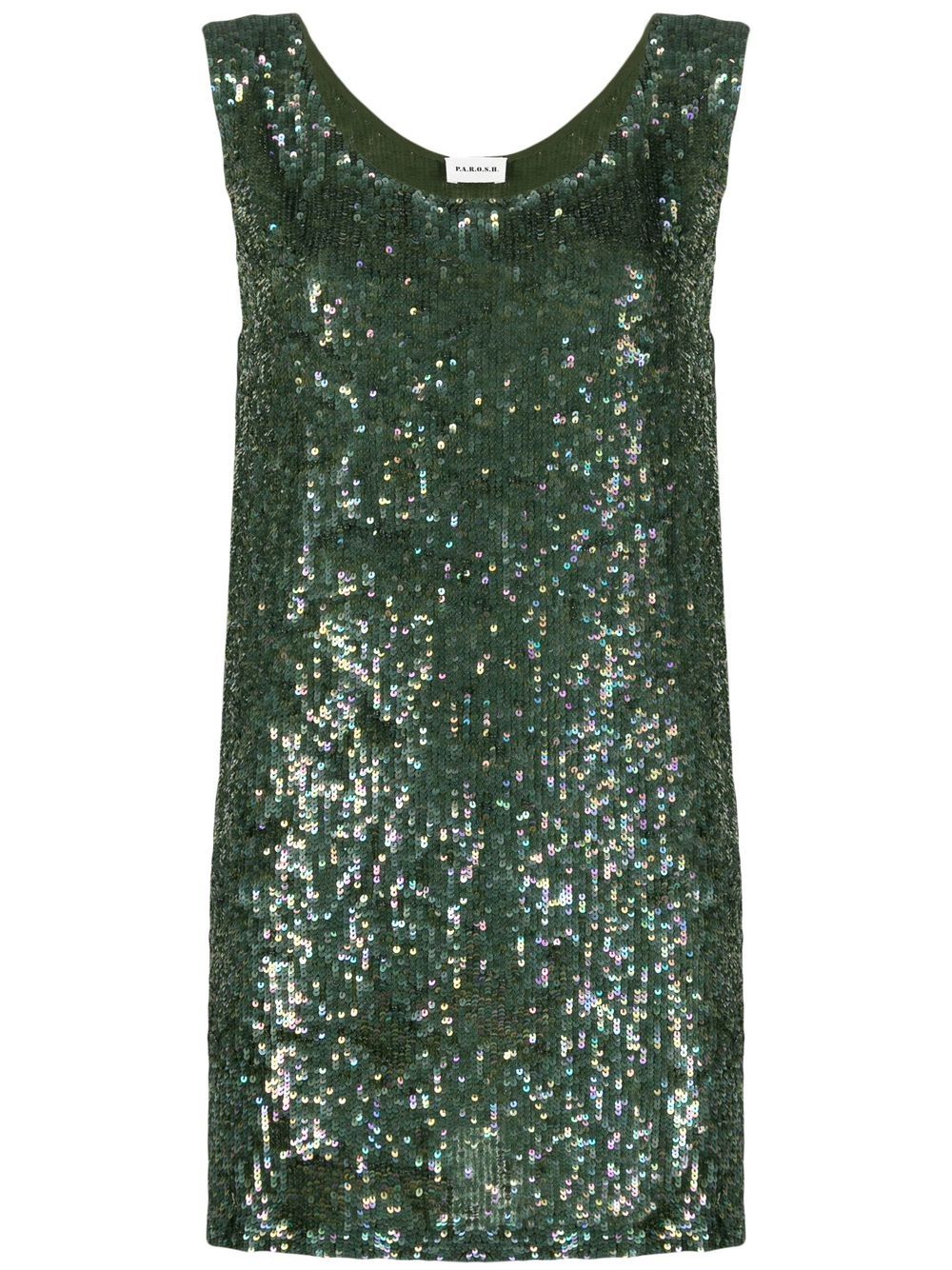 Sequin-embellished sleeveless top - Green