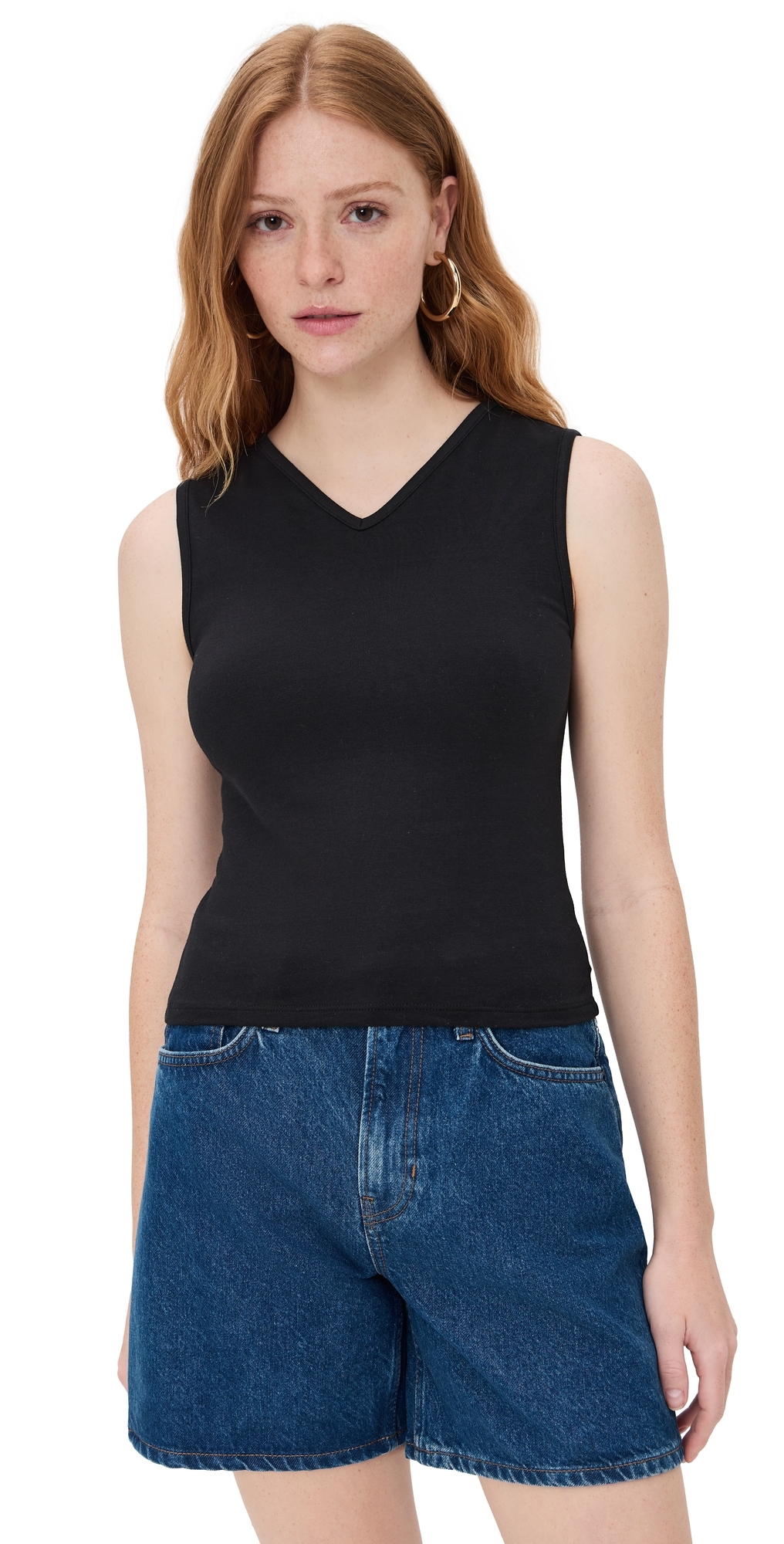 Reformation Wren Knit Top Black