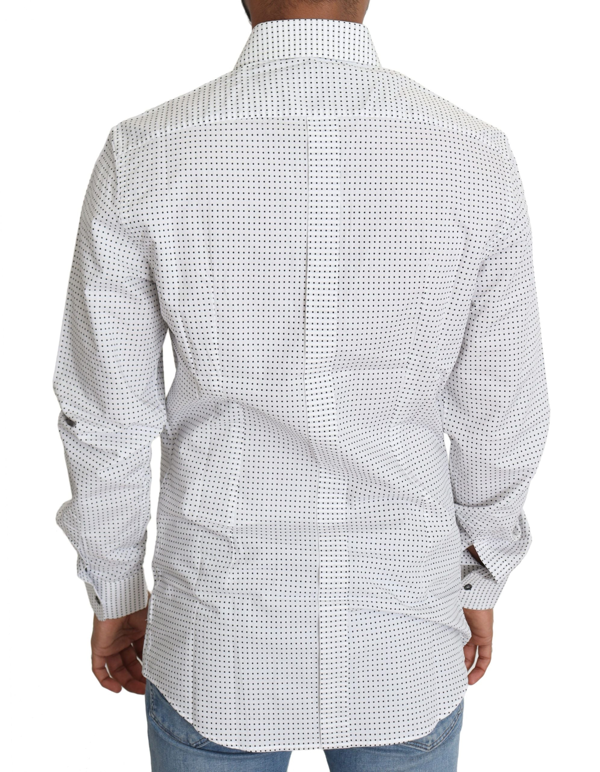 Polka-Dot Cotton Shirt — White