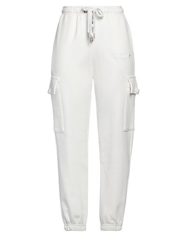 M. c.u. Marco Cassese Union Woman Pants Cream Size L Cotton, Swarovski Crystal