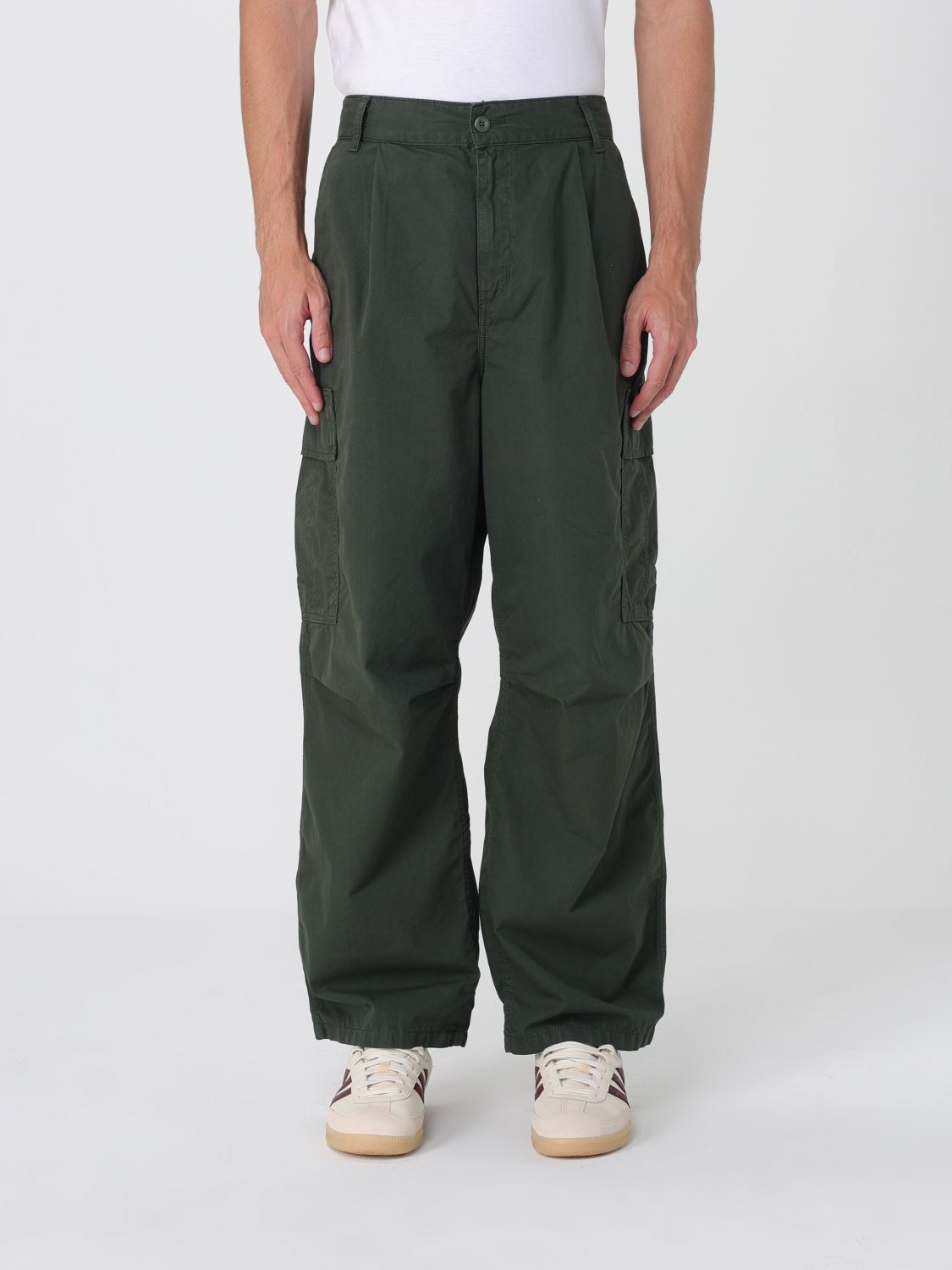 Pants Men color Green