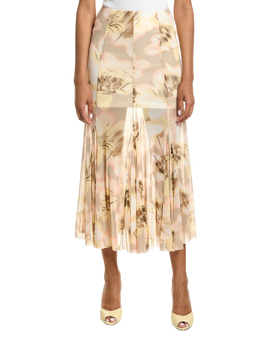 Pull-On Godet Fit & Flare Midi Skirt