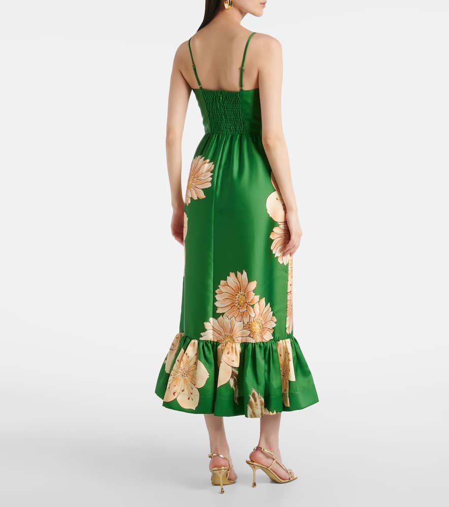Alémais Sage floral midi dress