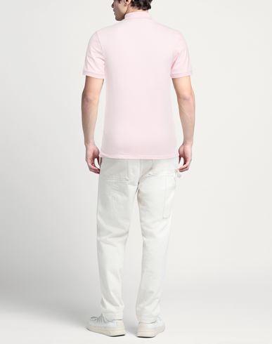 Man Polo shirt Pink Size S Cotton, Elastane
