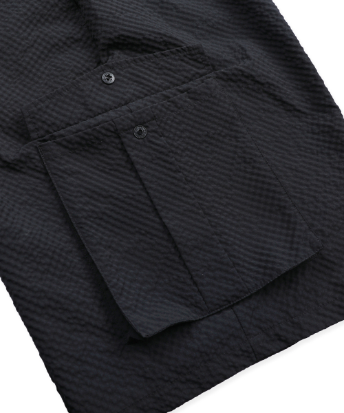 XP333 Check Wrinkle Cargo Bermuda Pants