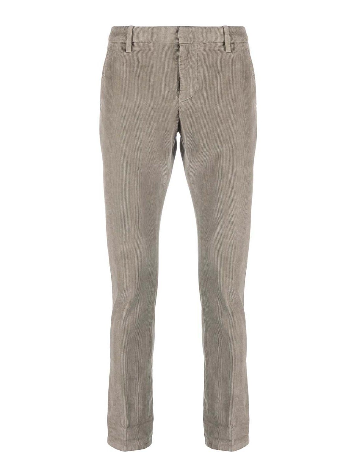 Low-rise corduroy trousers