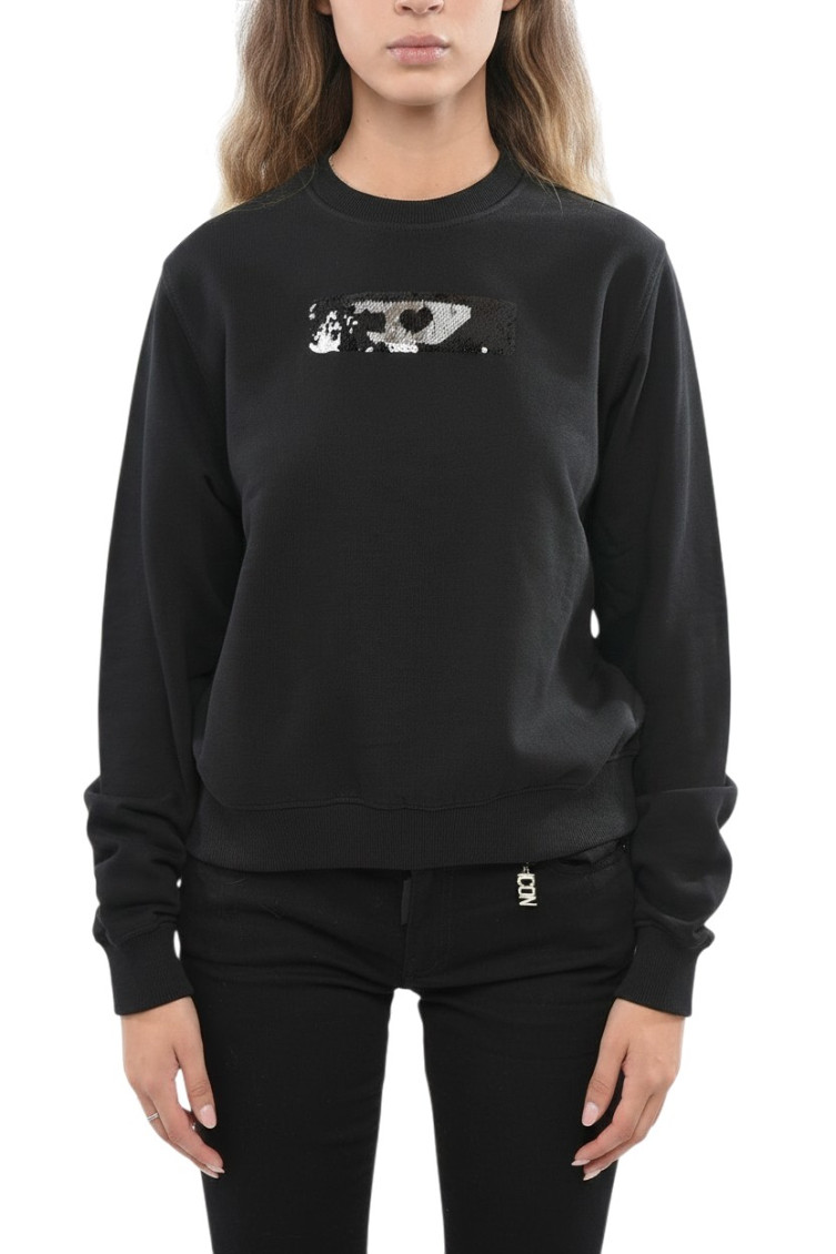 Black Logo Crew Neck Sweatshirt