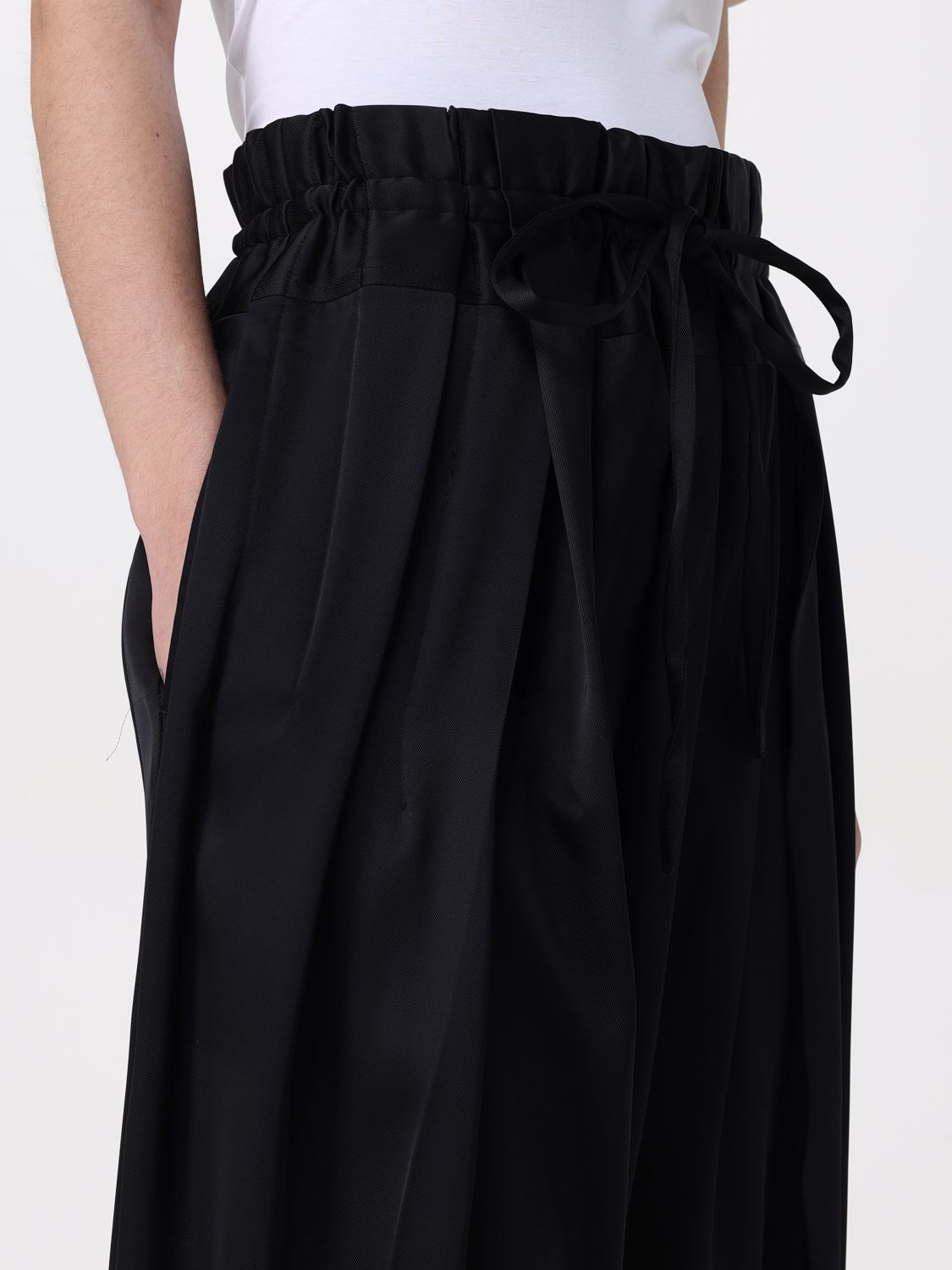 Pleated palazzo trousers - Neutrals