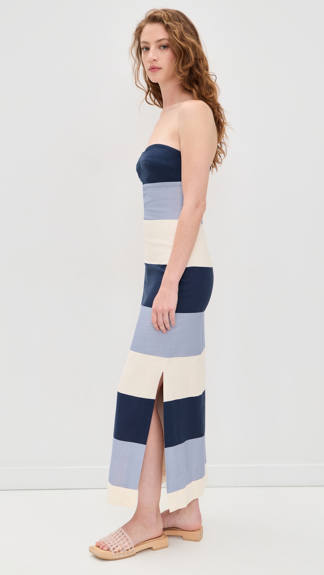 Sono Veri Dress Maxi Blue Stripes