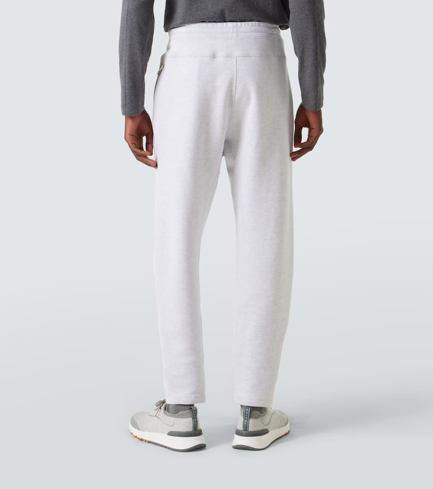 Cotton-blend jersey sweatpants