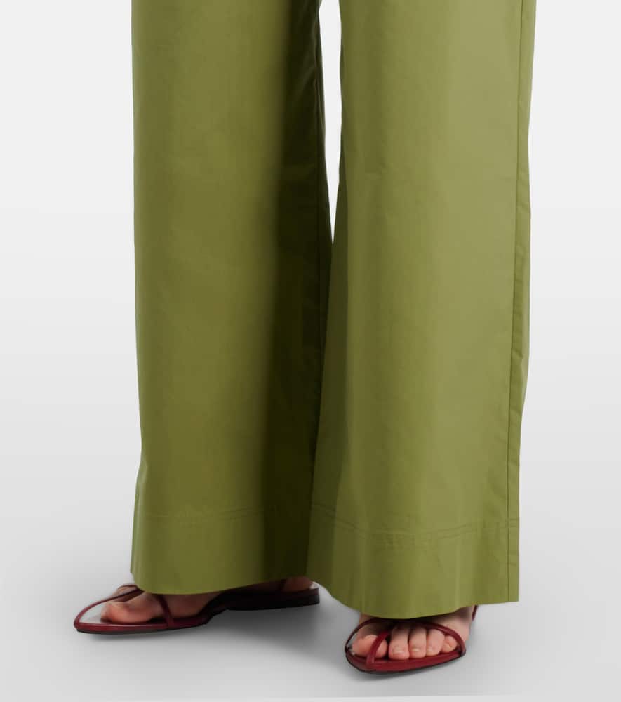 Arden cotton-blend wide-leg pants