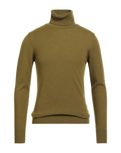 Man Turtleneck Military green Size XXL Cashmere