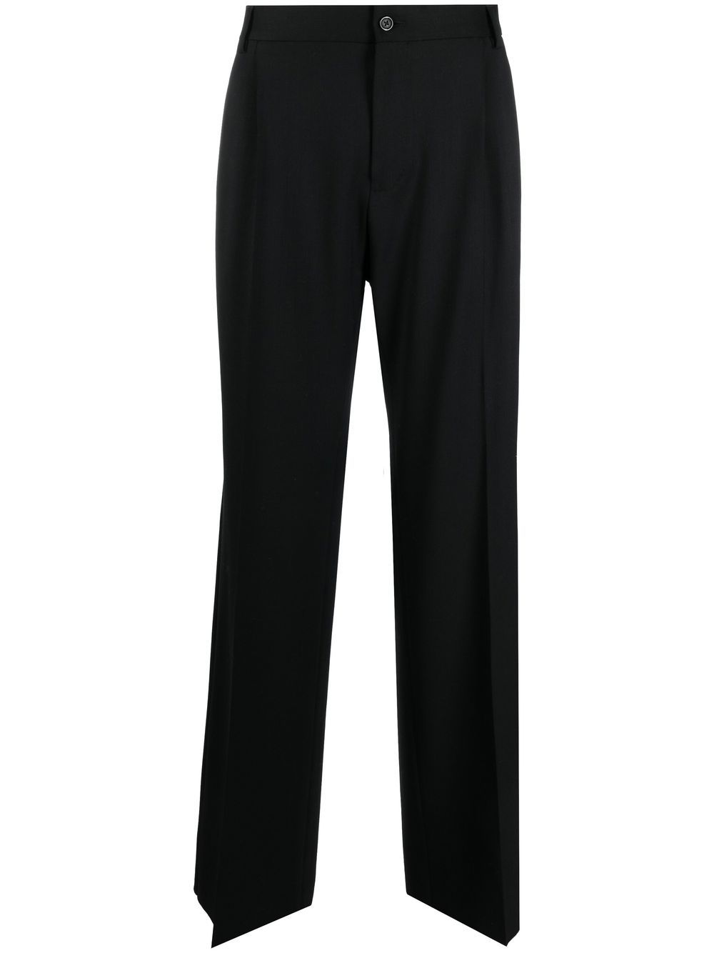 Wool pleated trousers - Black