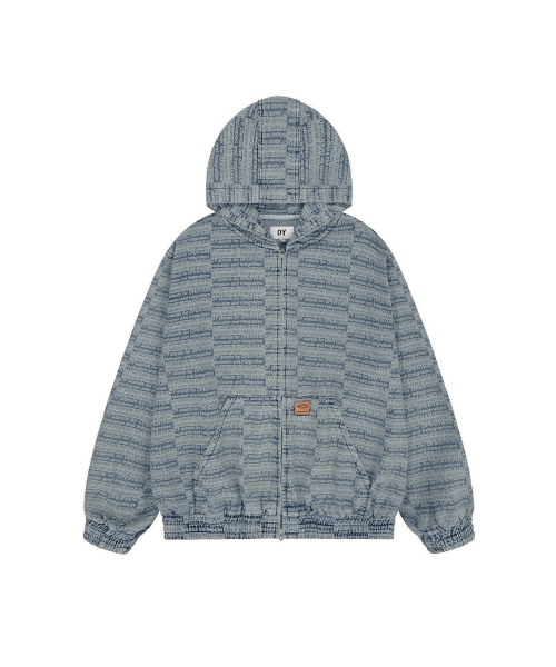 P. WASHED DENIM HOODED JACKET