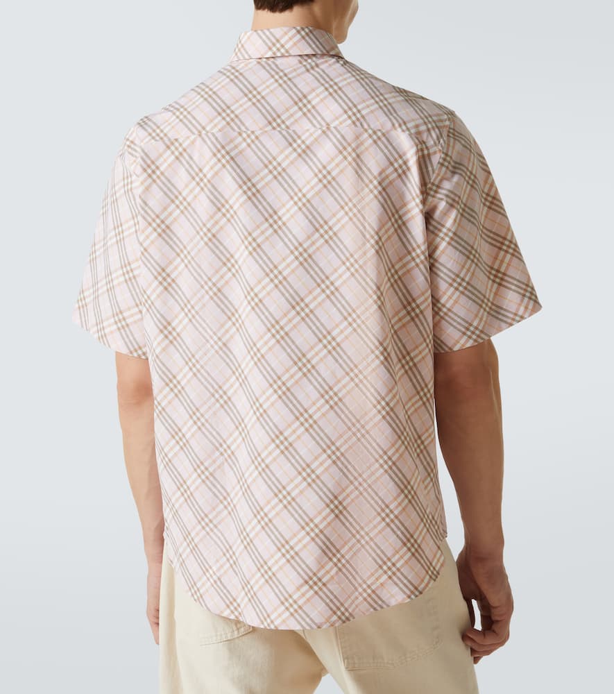 Check cotton bowling shirt