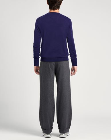 Man Sweater Dark purple Size 3XL Acrylic, Cotton, Wool