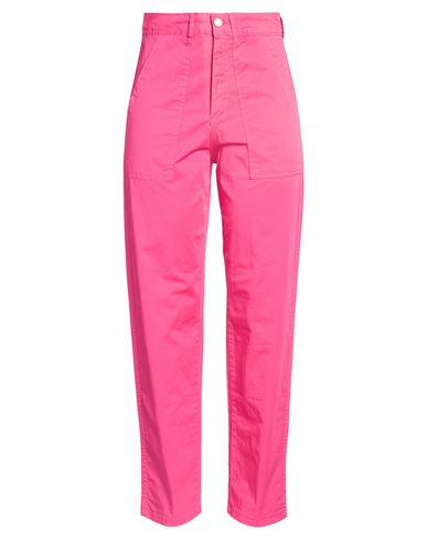 Woman Pants Fuchsia Size 8 Cotton, Elastane