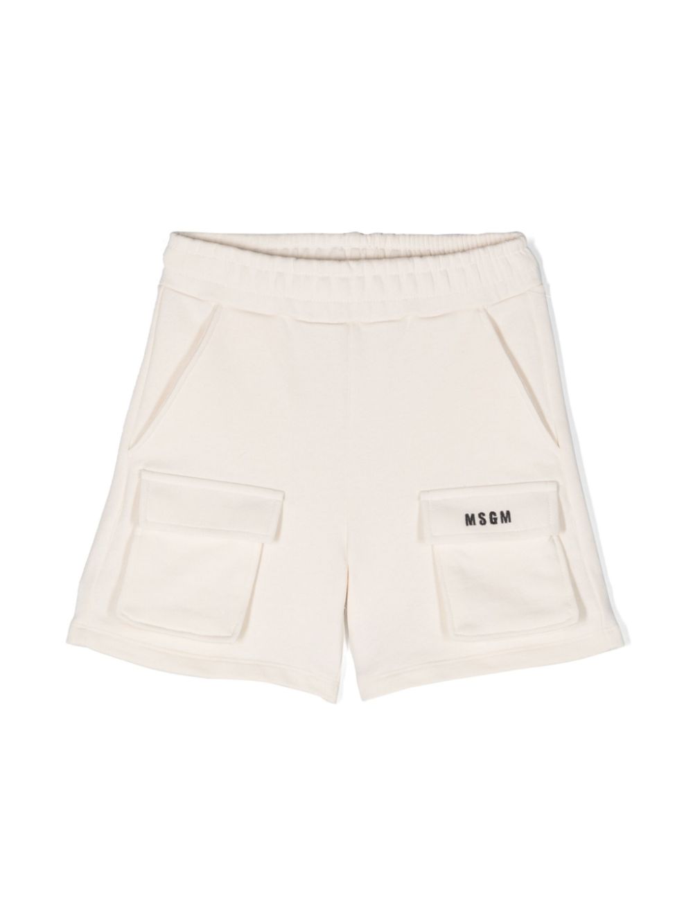 Embroidered-logo cargo shorts - Green