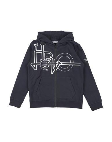 Kid Boy Sweatshirt Navy Size 10 Cotton, Elastane