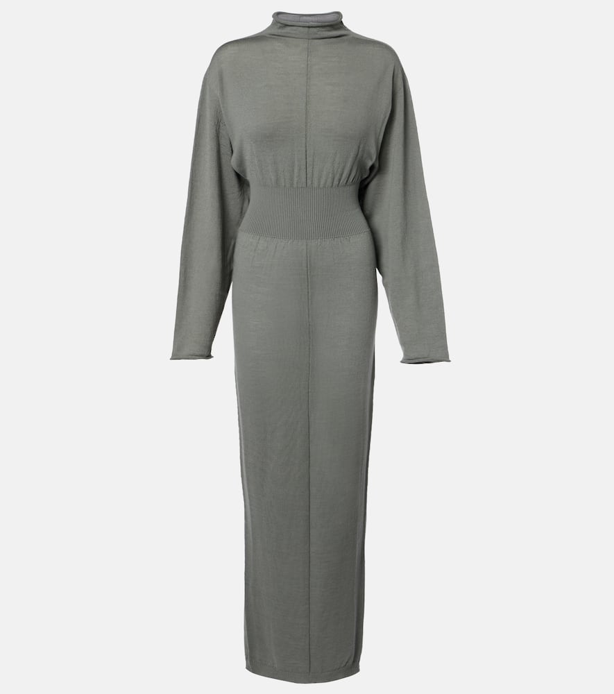 Con virgin wool maxi dress