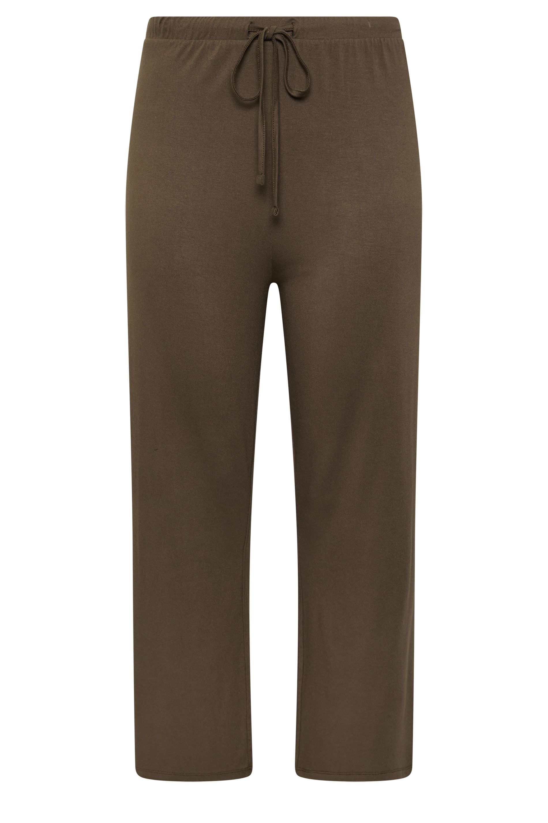 Yours Jersey Yoga Pants In Brown