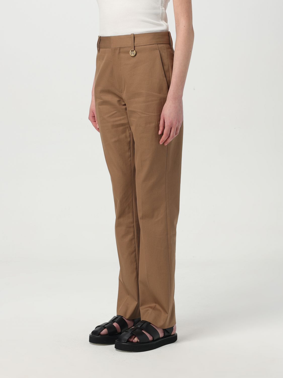 Pants BURBERRY Woman color Beige