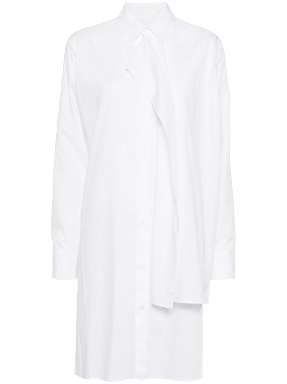 Layered-design shirt - Neutrals