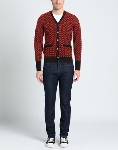 Man Cardigan Red Size 44 Cashmere