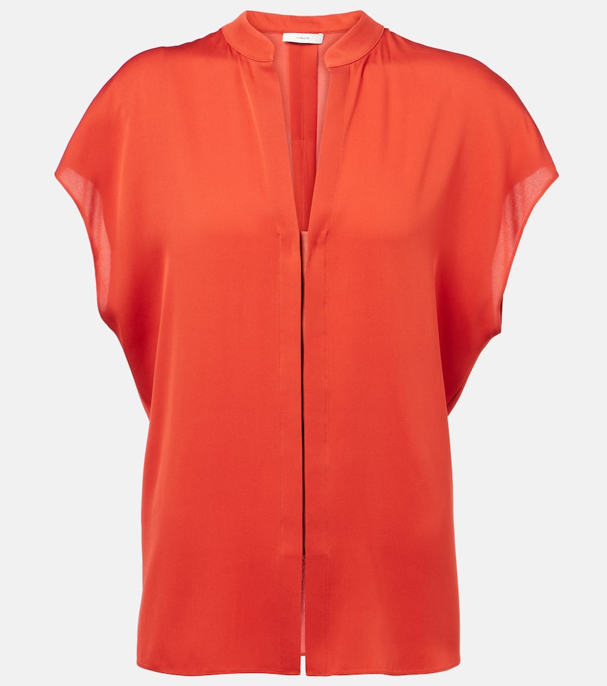 Silk-blend blouse