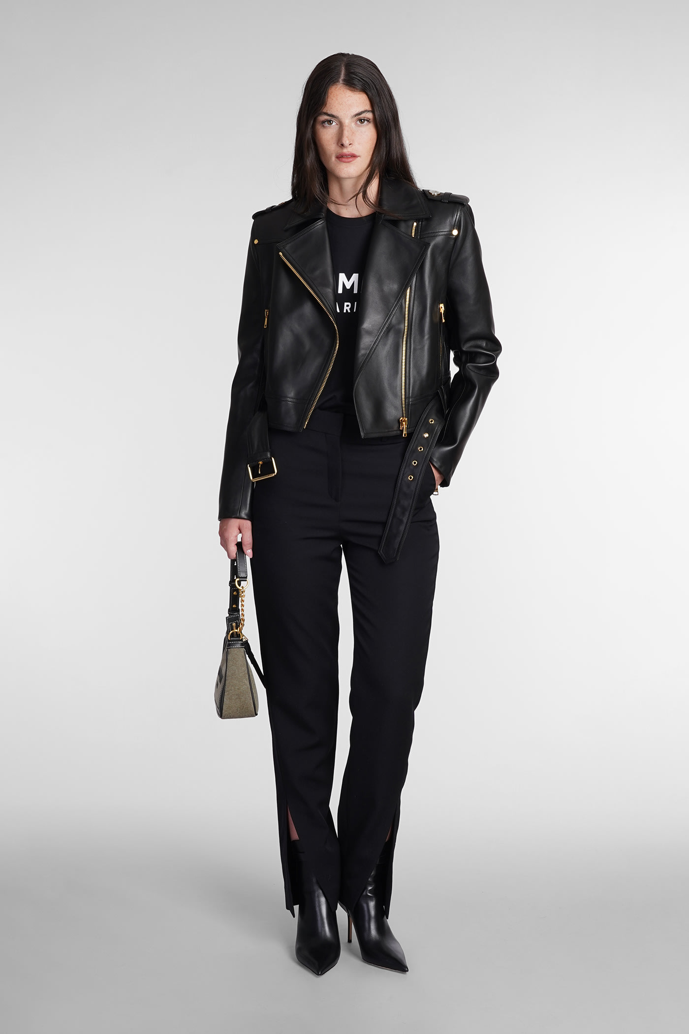 Leather Jacket In Black Leather