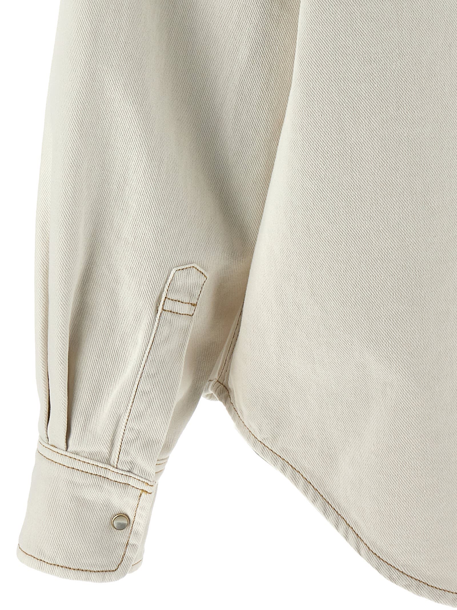 -Denim Shirt Camicie Bianco-Donna