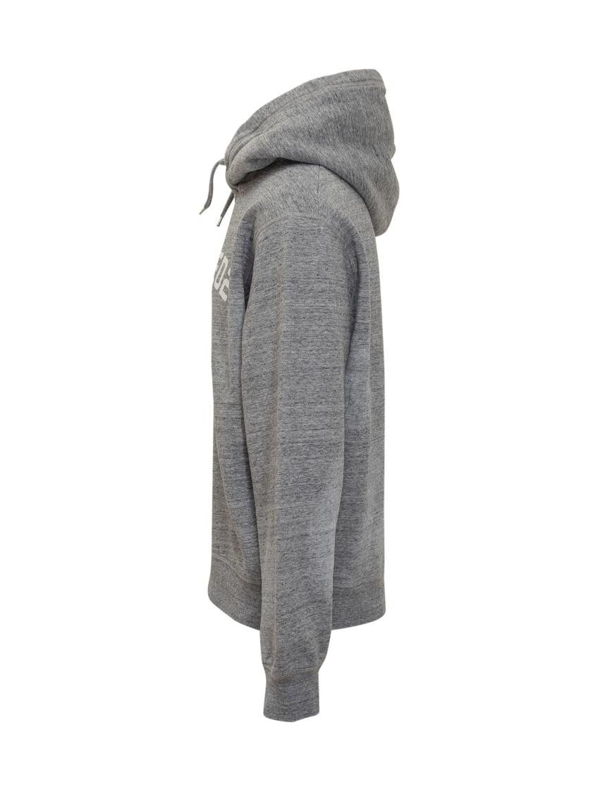 Grey Graphic Hood Sweatshirt
