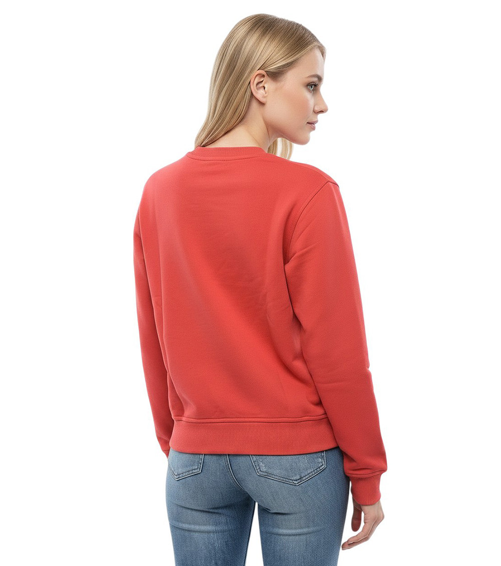 Embroidered-logo crew neck sweatshirt