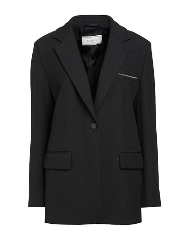 Woman Blazer Charcoal Size 12 Polyester, Viscose, Cotton, Elastane