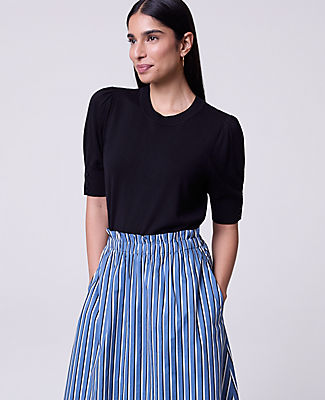 Ann Taylor Button Sweater Tee
