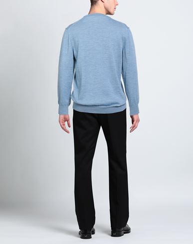 Man Sweater Azure Size 46 Merino Wool